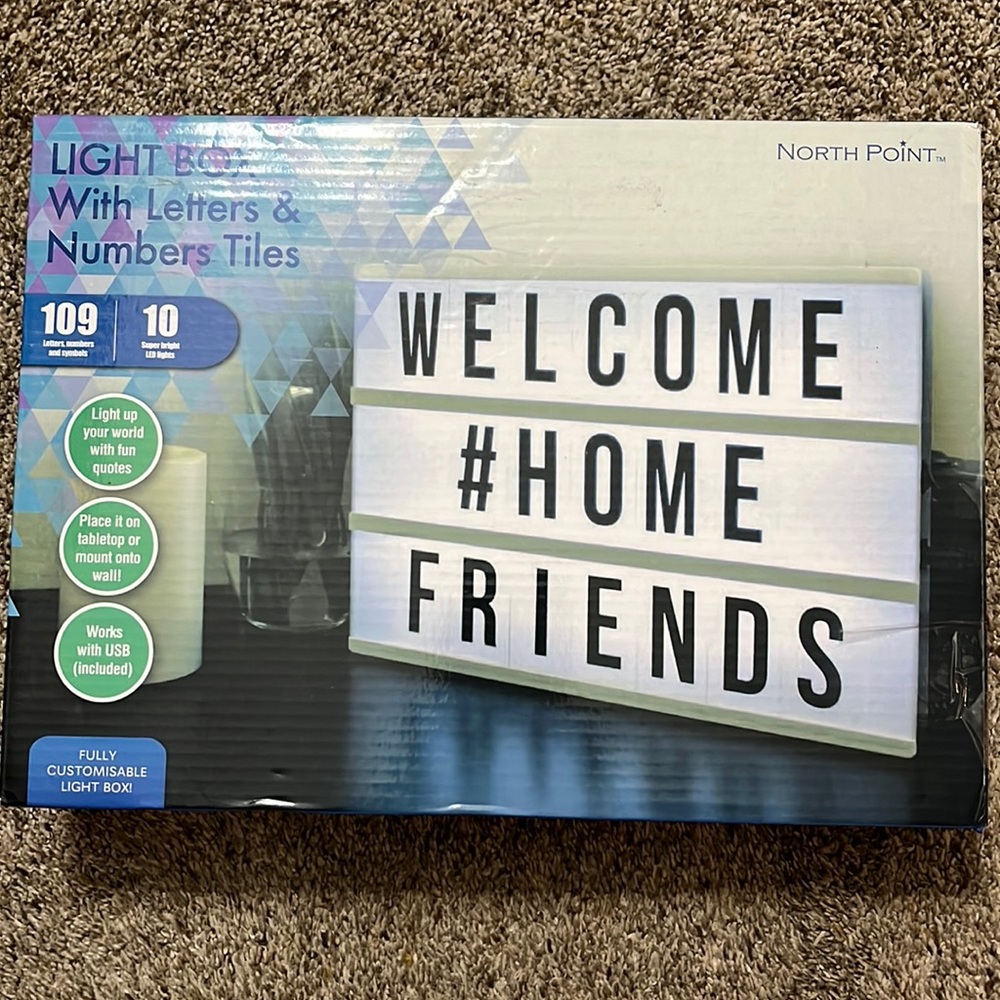 Light Box w/ Letters, Numbers & Symbols